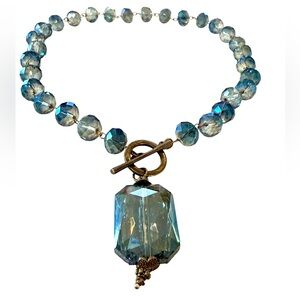 Denim blue drops of Jupiter necklace